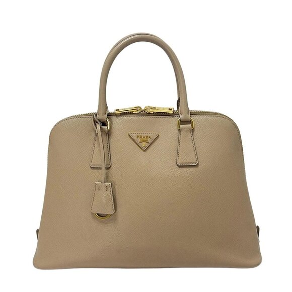 Auth PRADA - BL0836 Beige Leather Handbag - Picture 1 of 9
